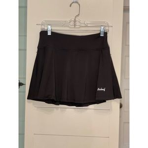 Black Tennis Athletic Flare Skort
